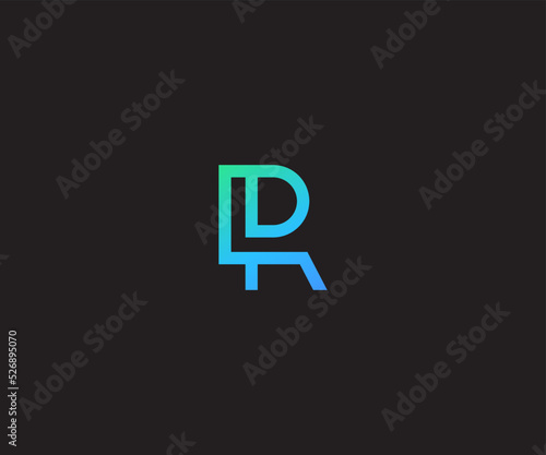 LR, RL  Letter Logo Template Illustration Design. Vector AI 10. Editable photo