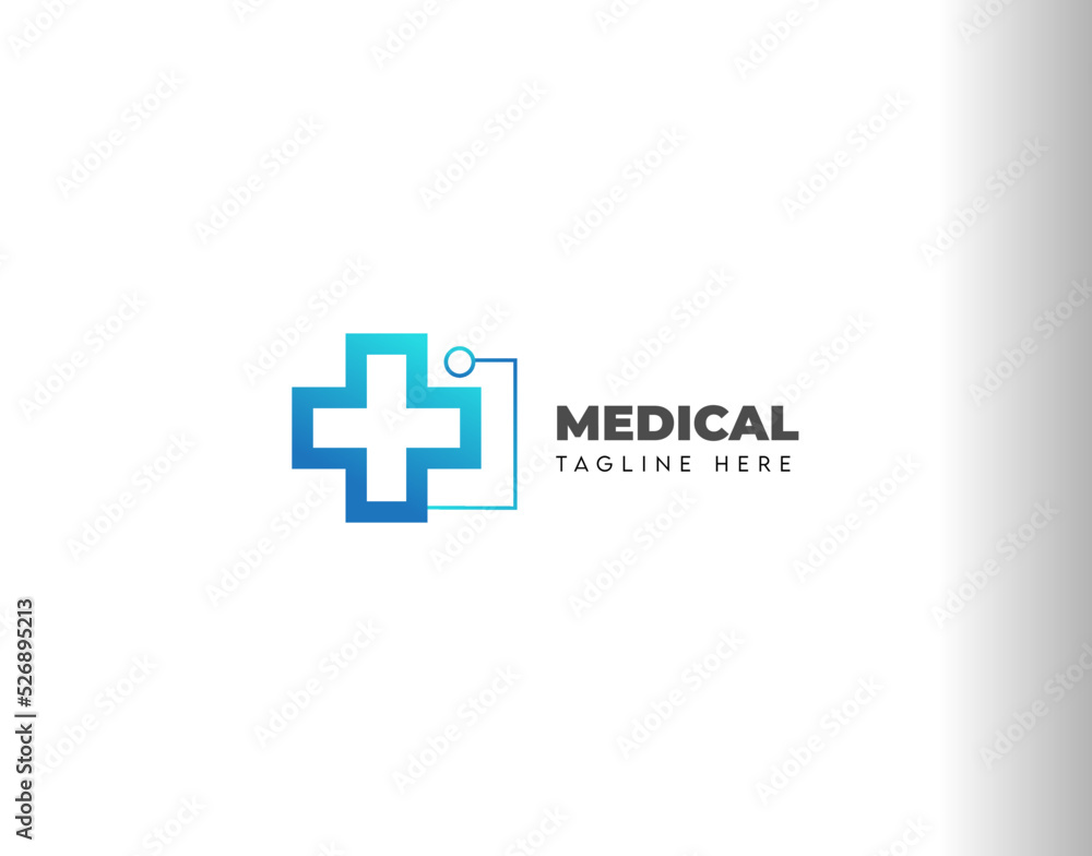 Obraz premium Health or medical logo for clinic hospital or pharmaceutical business