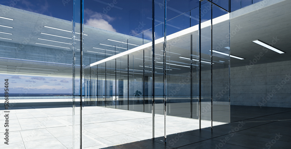 Modern glass wall commercial buildings Stock Illustration Adobe Stock