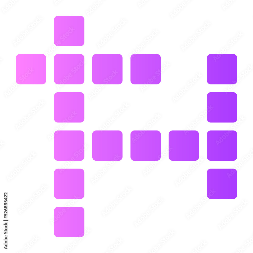 crossword gradient icon crossword gradient icon