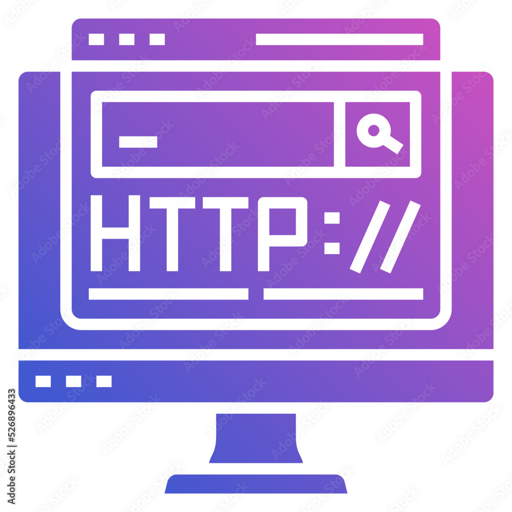 Website flat gradient icon. Can be used for digital product, presentation, print design and more. Website flat gradient icon. Can be used for digital product, presentation, print design and more.