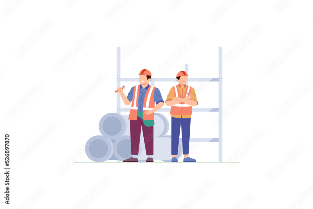 team of workers illustration team of workers illustration