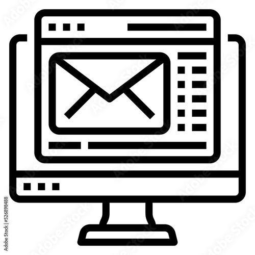 Web Mail line icon. Can be used for digital product, presentation, print design and more.