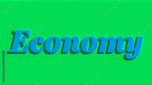 Economy 3D Illustration Text