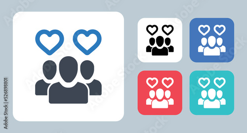 Crowdfunding icon - vector illustration . Crowdfunding, charity, donate, donation, give, heart, love, relief, care, support, help, aid, Sponsor, Sponsorship, Contribution, sign, symbol, flat, icons .