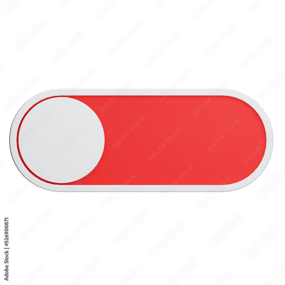 switch off button on transparent background. 3D Illustration switch off button on transparent background. 3D Illustration