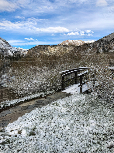 snowy bridge