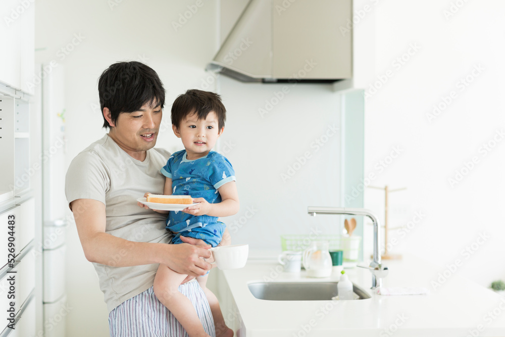 親子 朝食 親子 朝食