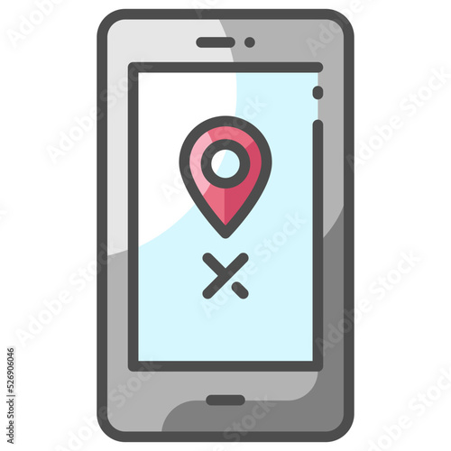 smartphone location icon