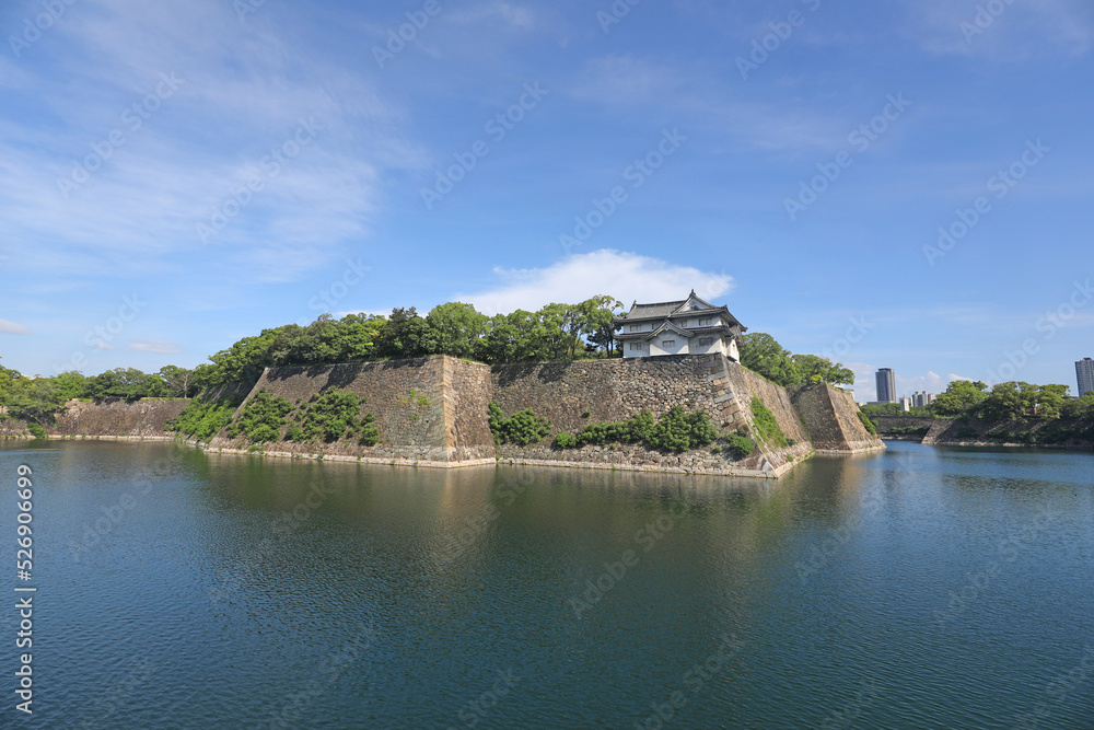 大阪城　西外堀と乾櫓