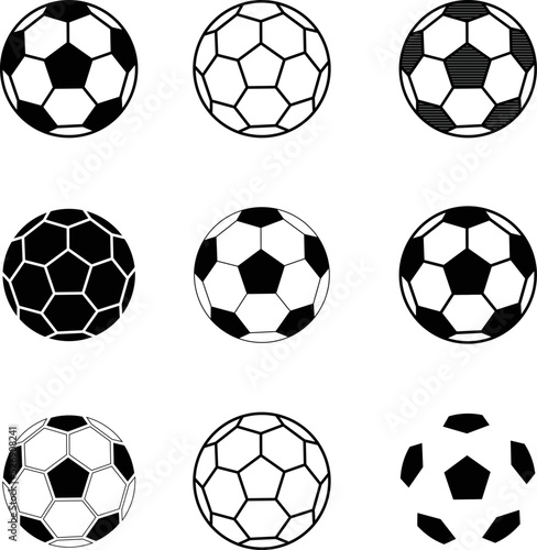 Football ball or Soccer ball vector illustration.Football sport image or clip art.