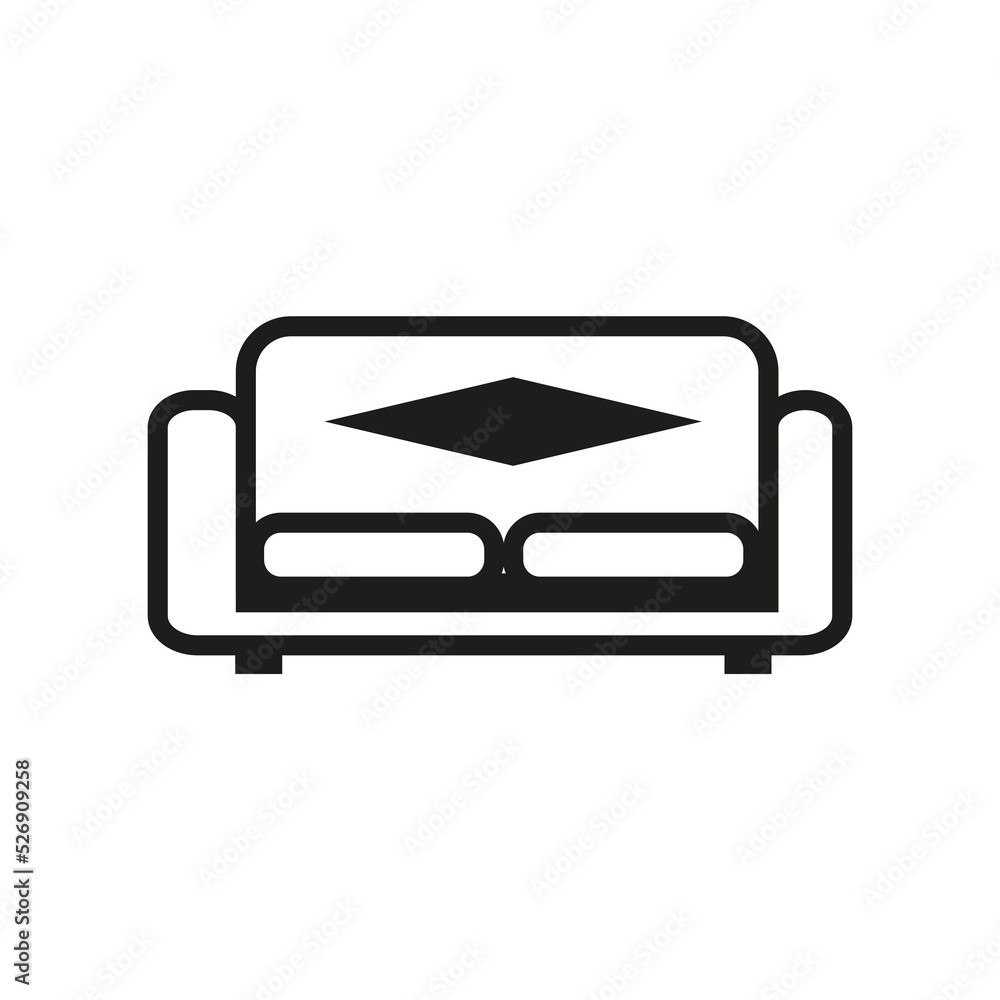 Sofa icon. Vector illustration. Stock image. Sofa icon. Vector illustration. Stock image.