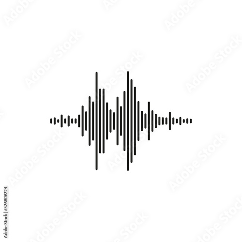 Sound wave icon. Sound symbol. Speaker icon. Vector illustration. Stock image. 