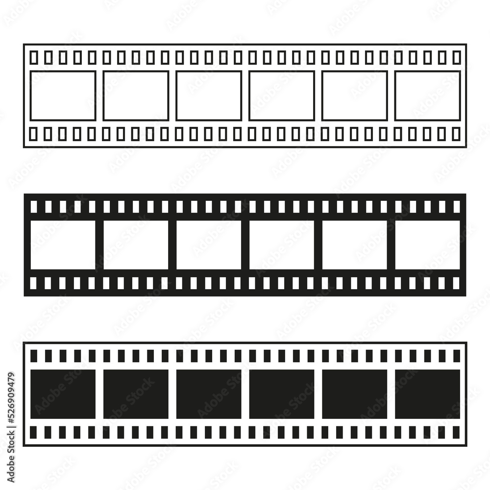 Retro film reel set. Vector illustration. stock image. Retro film reel set. Vector illustration. stock image.