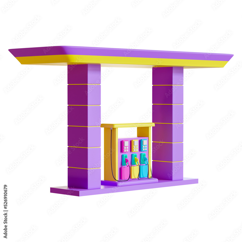 3D rendering gas station. Gas station icons or signs. Transport collection, petrol fuel. 3d rendering 3D rendering gas station. Gas station icons or signs. Transport collection, petrol fuel. 3d rendering