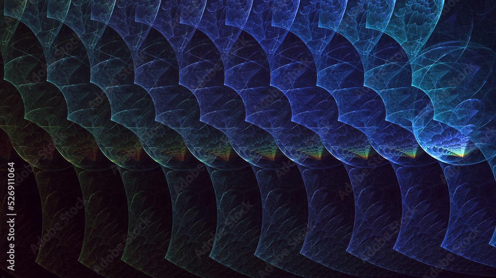 Obraz premium 3D rendering abstract round light background