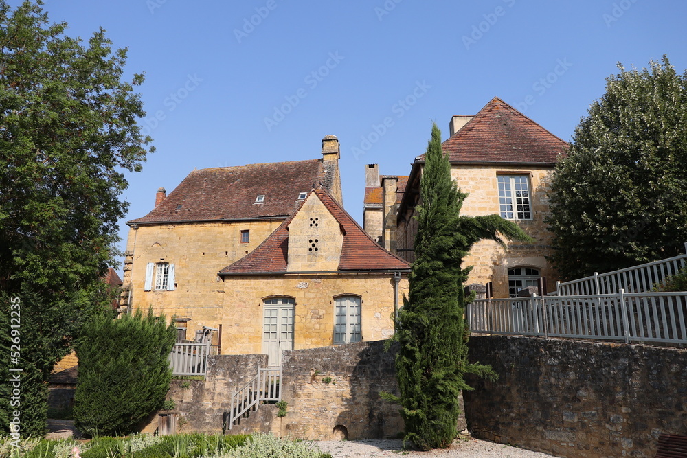 Les jardins de la butte, village de Gourdon, département du Lot, France