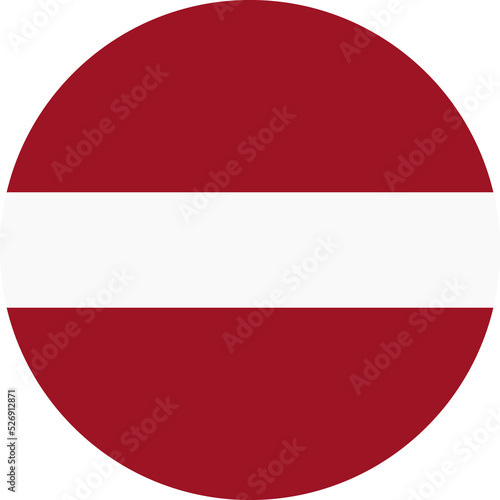 Circle flag vector of Latvia