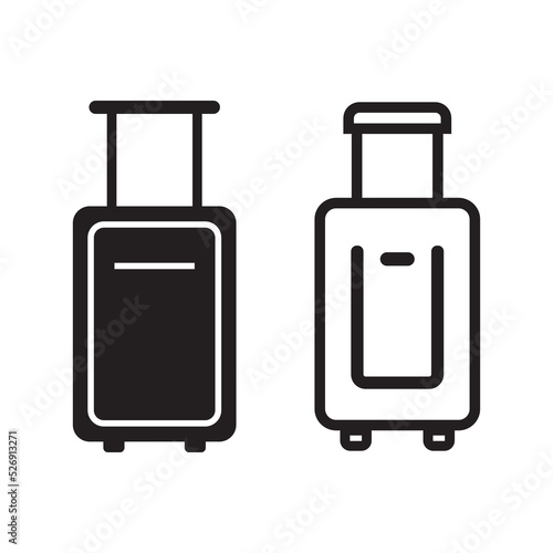 suitcase set icon vector symbol illustration