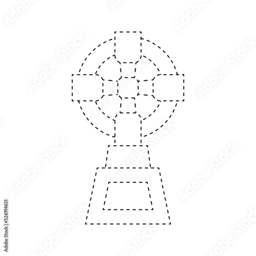 Tombstone tracing worksheet for kids