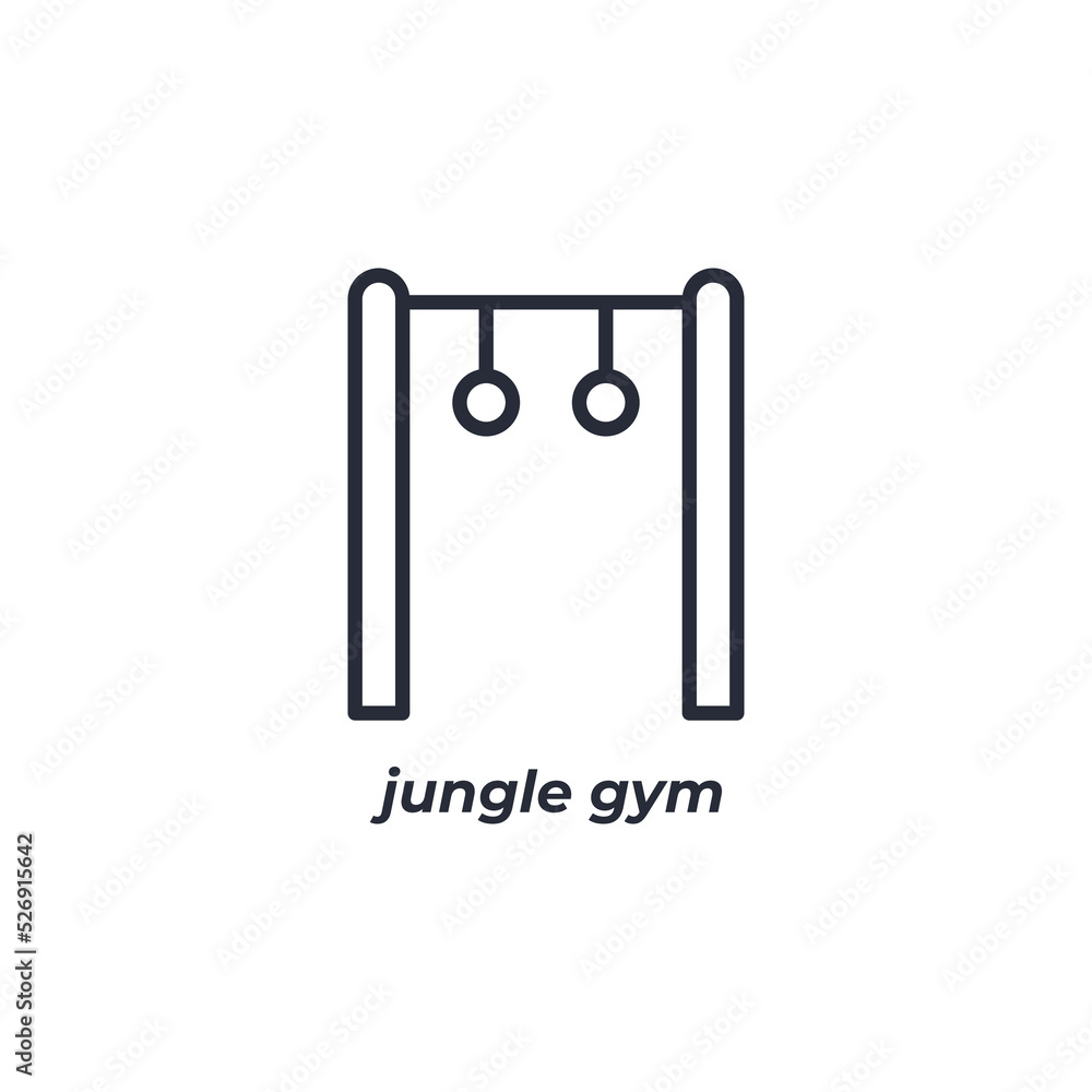 jungle gym line icon. linear style sign for mobile concept and web design. Outline vector icon. Symbol, logo illustration. Vector graphics jungle gym line icon. linear style sign for mobile concept and web design. Outline vector icon. Symbol, logo illustration. Vector graphics