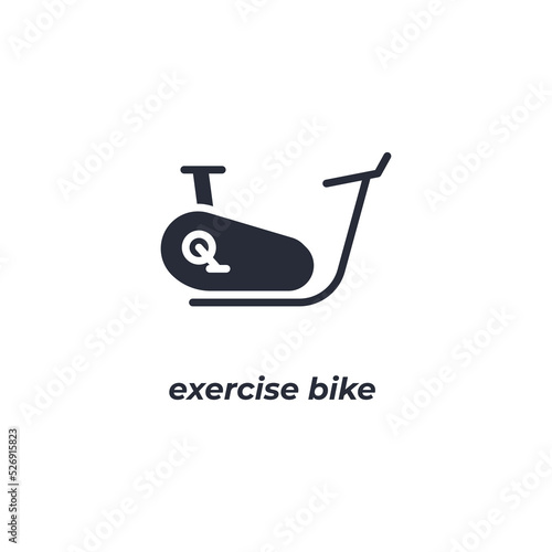exercise bike vector icon. filled flat sign for mobile concept and web design. Symbol, logo illustration. Vector graphics