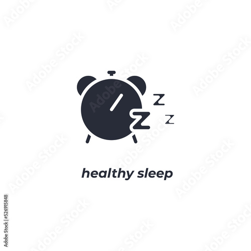 healthy sleep vector icon. filled flat sign for mobile concept and web design. Symbol  logo illustration. Vector graphics