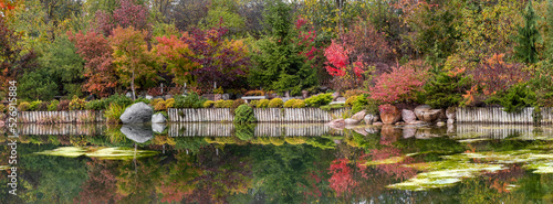 Japanese garden in Frederik Meijer gardens ,Grand rapids, Michigan photo