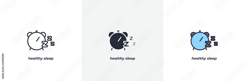 healthy sleep icon. Line, solid and filled outline colorful version, outline and filled vector sign. Idea Symbol, logo illustration. Vector graphics healthy sleep icon. Line, solid and filled outline colorful version, outline and filled vector sign. Idea Symbol, logo illustration. Vector graphics