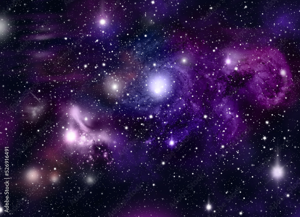 Naklejka premium A space of the galaxy ,atmosphere with stars at dark background
