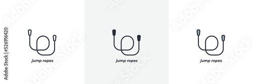 jump ropes icon. Line, solid and filled outline colorful version, outline and filled vector sign. Idea Symbol, logo illustration. Vector graphics