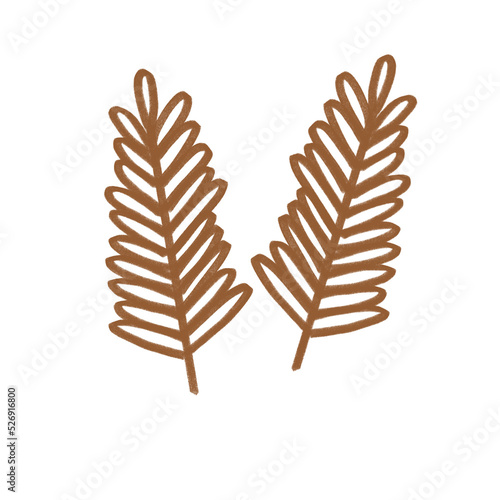 illustration of brown leafs