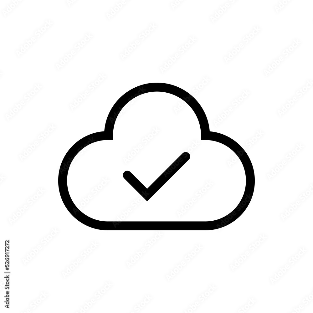 cloud upload successfully icon design. text or document processing applications for ui ux element collection or website or app interface. minimal outline icon style. cloud upload successfully icon design. text or document processing applications for ui ux element collection or website or app interface. minimal outline icon style.