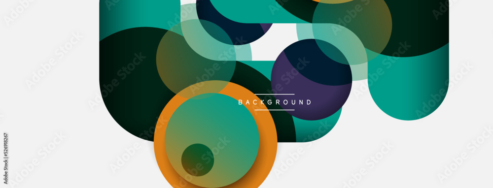 Circle and round shapes abstract background. Vector illustration for wallpaper banner background or landing page Circle and round shapes abstract background. Vector illustration for wallpaper banner background or landing page