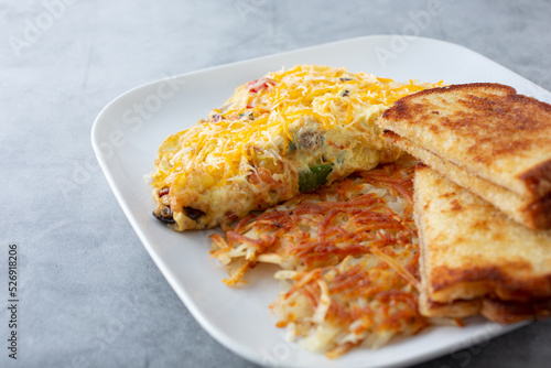 A view of a Mexican omelet.
