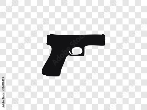 Gun, weapon, handgun icon. Vector illustration.