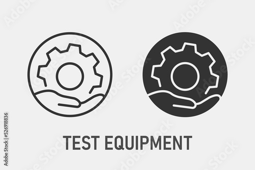 Test equipment icon. Programming, software logo template. Vector illustration.