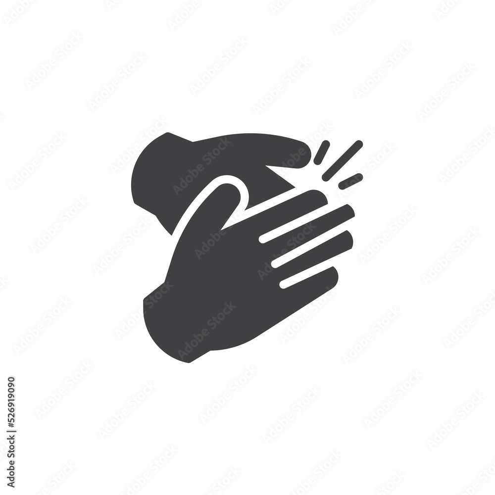 Obraz premium Applause hands clap vector icon