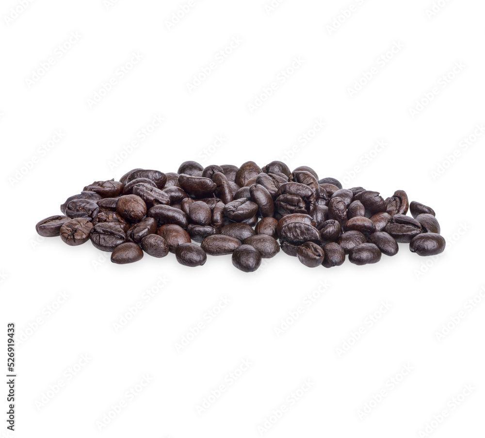 Naklejka premium Coffee beans Isolated on transparent background. (.PNG)