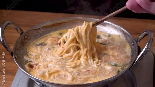 モツ鍋の〆ラーメン