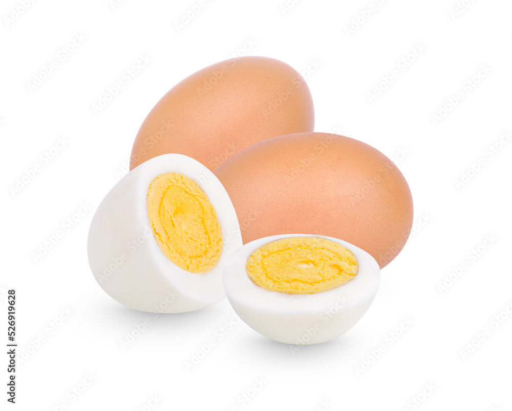 Chicken Egg ,boiled egg isolated on transparent background. (.PNG) Stock  Photo