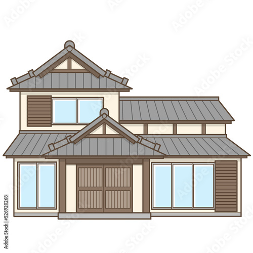 家　住宅　一軒家　日本家屋　イラスト