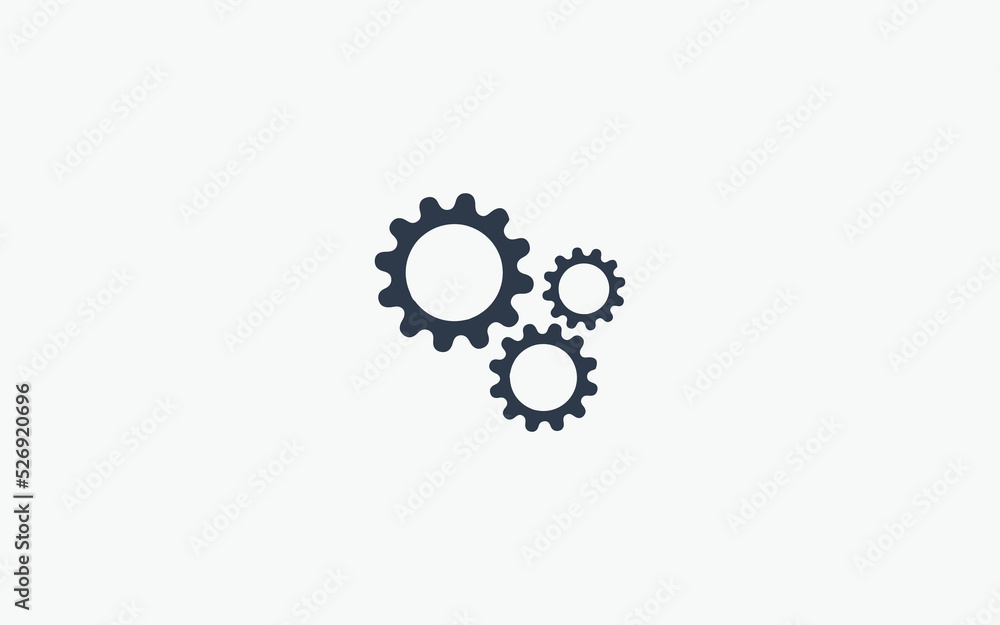 Cog wheel group black vector icon. Gear set simple glyph web icon. Cog wheel group black vector icon. Gear set simple glyph web icon.