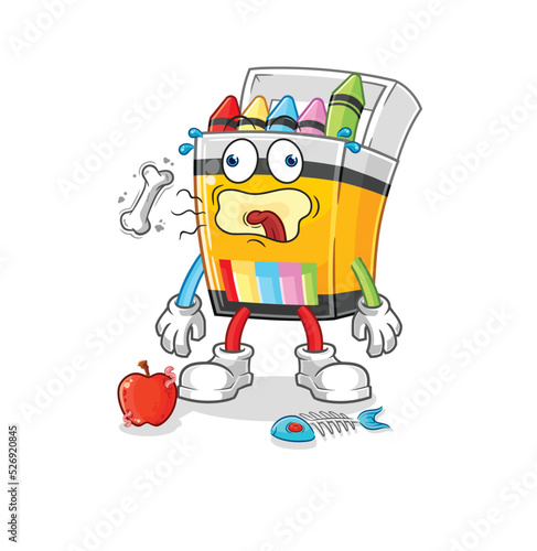 crayon burp mascot. cartoon vector