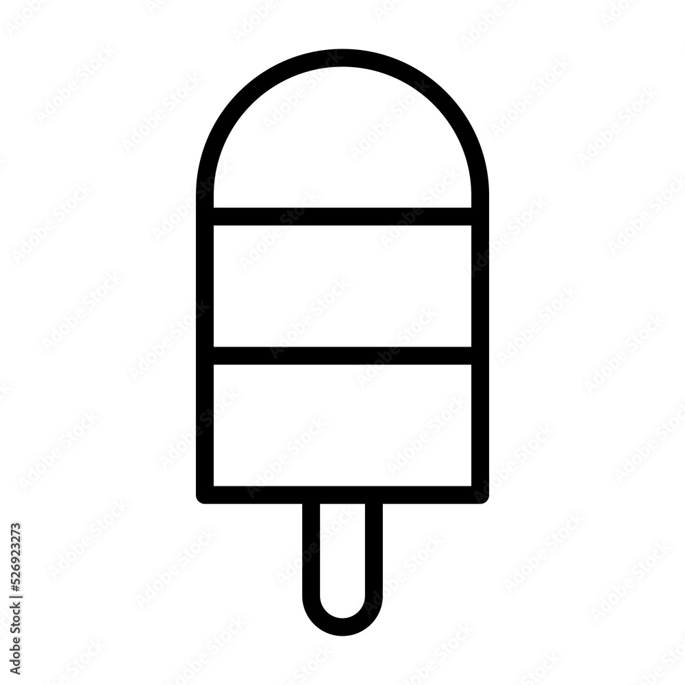 Fruit ice cream on stick icon cartoon Fruit ice cream on stick icon cartoon