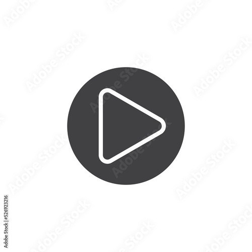 Play button vector icon