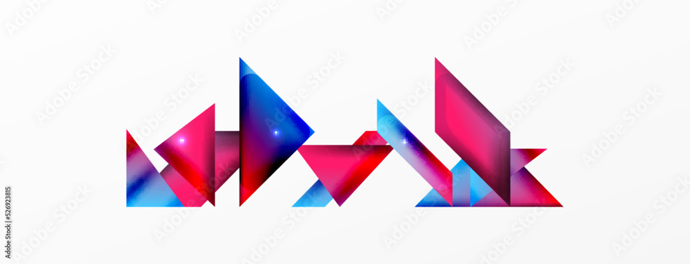 Dynamic 3d geometric abstract background. Triangles and other simple forms composition. Vector Illustration For Wallpaper, Banner, Background, Card, Book Illustration, landing page Dynamic 3d geometric abstract background. Triangles and other simple forms composition. Vector Illustration For Wallpaper, Banner, Background, Card, Book Illustration, landing page