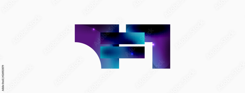 Dynamic composition, shiny geometric shapes abstract background. Trendy techno business template for wallpaper, banner, background or landing Dynamic composition, shiny geometric shapes abstract background. Trendy techno business template for wallpaper, banner, background or landing