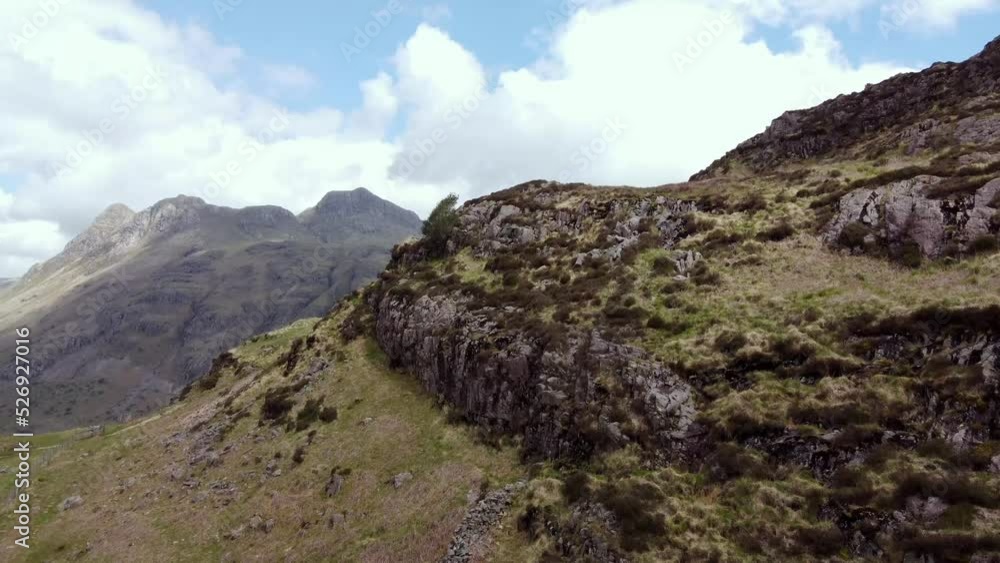 Langdale Pikes View From Above Side Pike Lake District Drone Footage 1 Langdale Pikes View From Above Side Pike Lake District Drone Footage 1