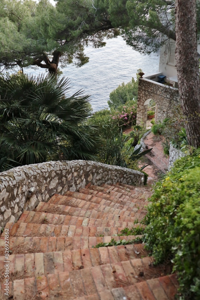 Capri - Scalinata del sentiero di Via Tragara